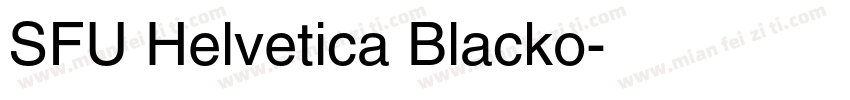 SFU Helvetica Blacko字体转换